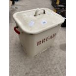 A CREAM ENAMEL BREAD BIN