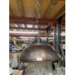 AN INDUSTRIAL STYLE COPPER COLOURED LIGHT SHADE