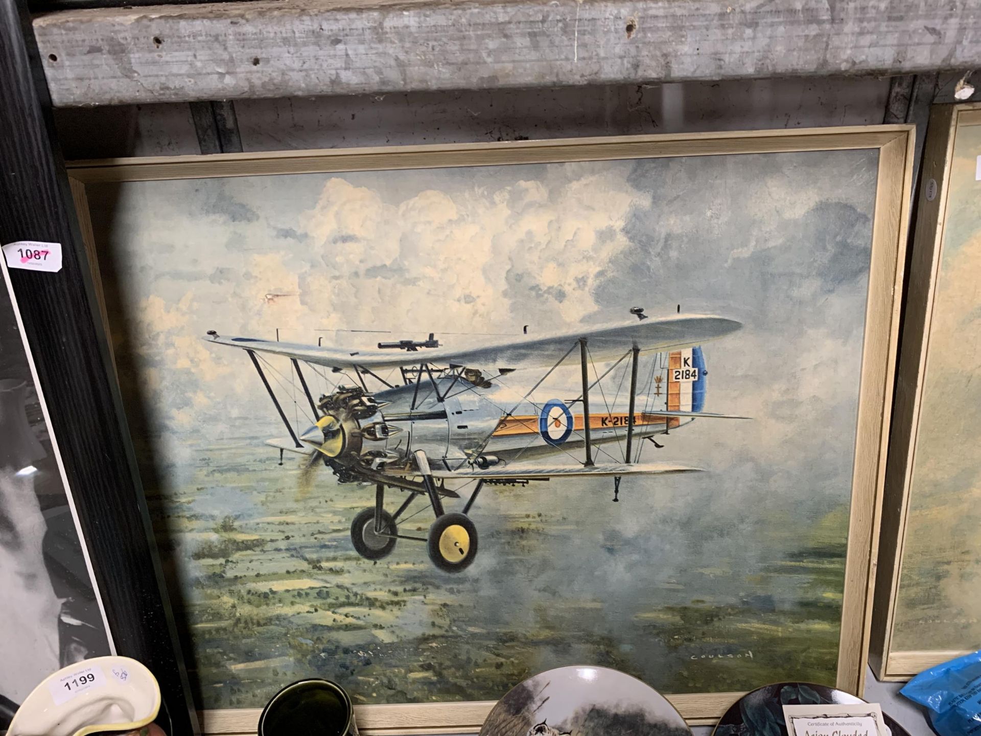 TWO FRAMED PRINTS OF VINTAGE AEROPLANES - Image 3 of 4