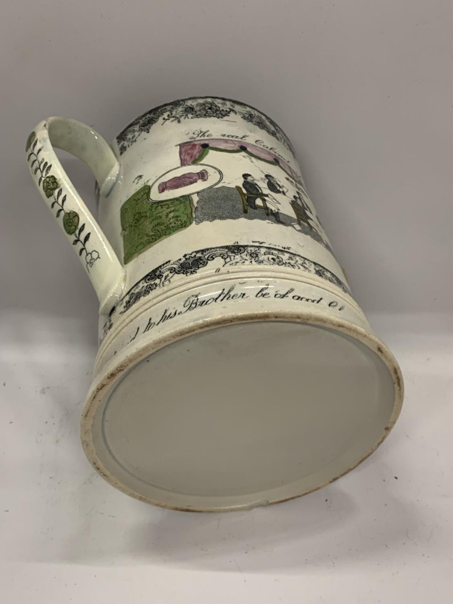 AN EARLY STAFFORDSHIRE MASONIC LOVING CUP, HEIGHT 21CM - Image 6 of 6