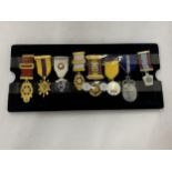 A COLLECTION OF MASONIC MEDALS - 8 IN TOTAL