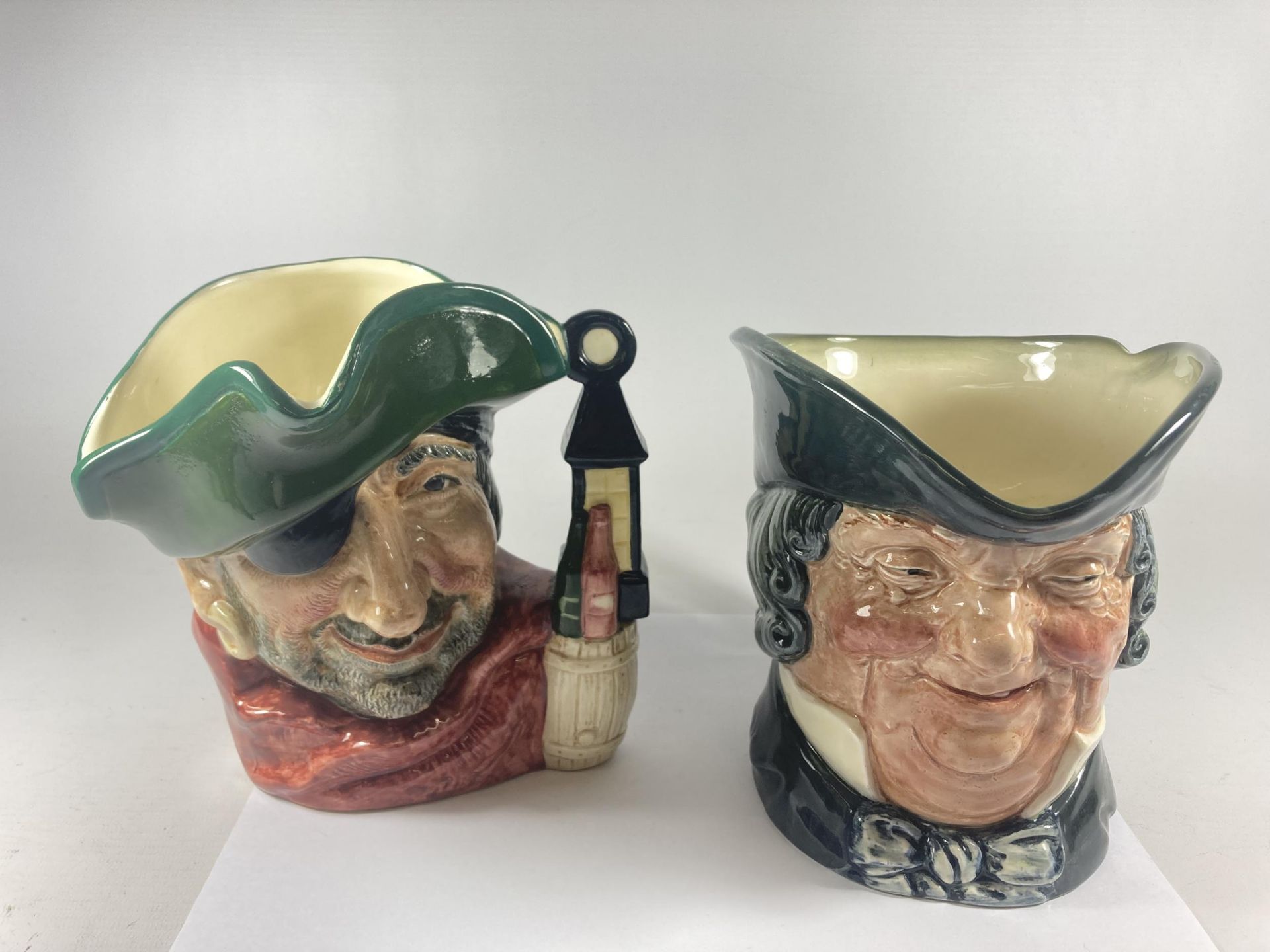 TWO ROYAL DOULTON TOBY JUGS TO INCLUDE PARSON BROWN AND SMUGGLER