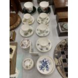 A QUANTITY OF VINTAGE CUPS AND SAUCERS TO INCLUDE ROYAL ALBERT 'TAHINI' AND ROYAL WINDSOR PLUS A
