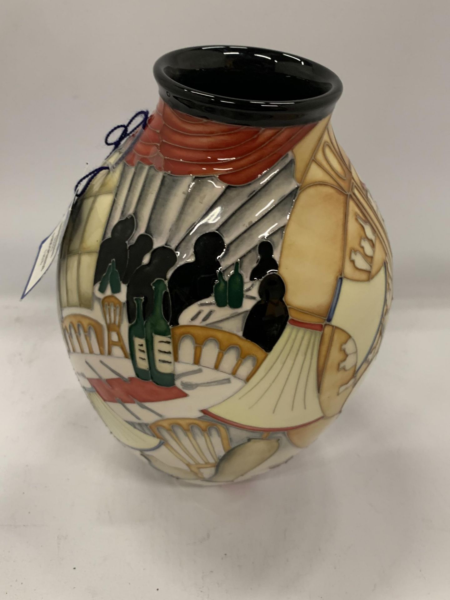A LIMITED EDITION MOORCROFT 'OPEN DAY' PATTERN VASE, NO.14/15, HEIGHT 21CM - Image 3 of 6