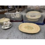 TWO BOXES OF ASSORTED ADAMS CHINA DINNER WARE