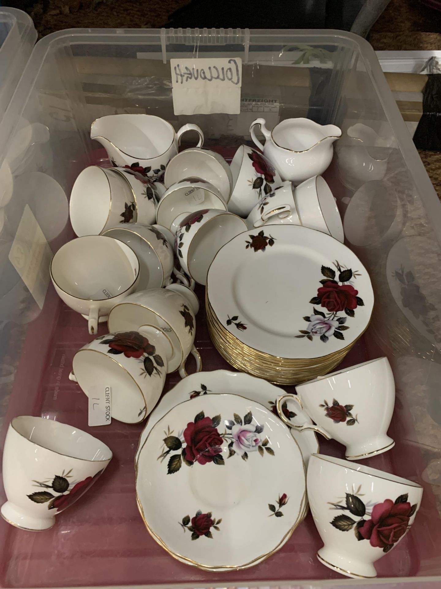 THREE BOXES OF ASSORTED CHINA TO INCLUDE TWO COALPORT PART DINNER SETS, MEAT PLATTERS, ETC - Image 3 of 10