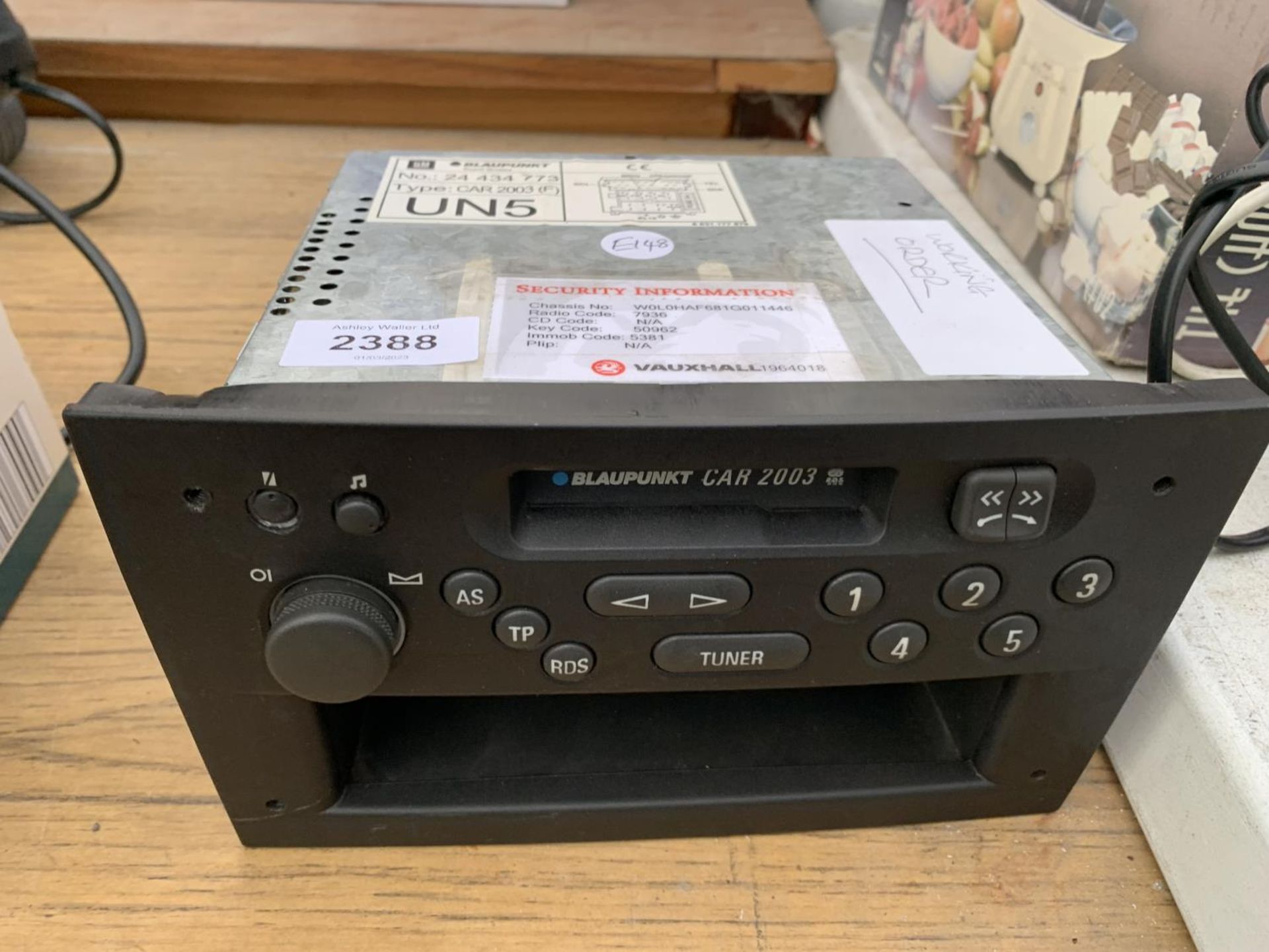 A VAUXHALL BLAUPUNKT CAR STEREO