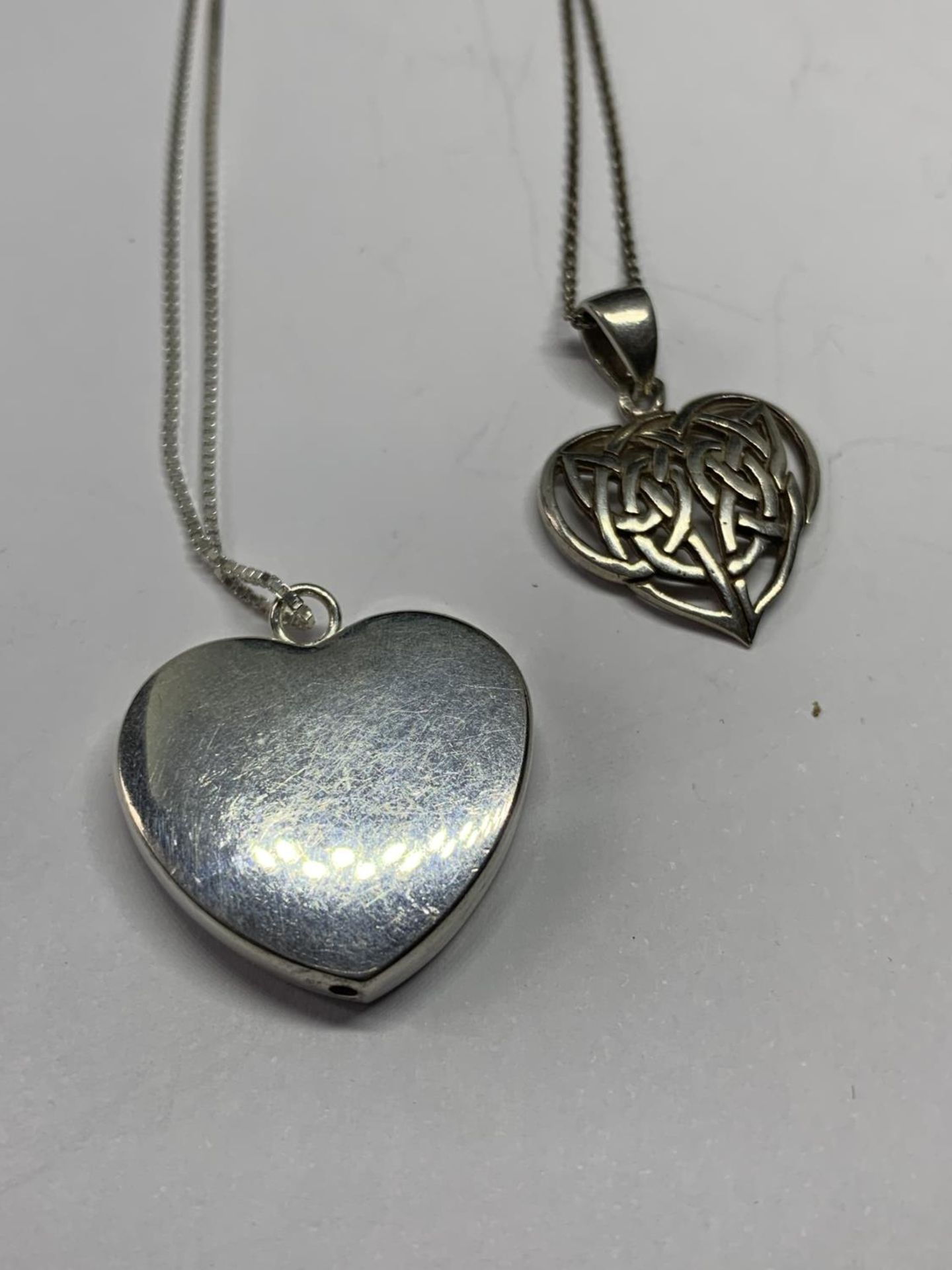 FOUR SILVER NECKLACES WITH PENDANTS - Image 2 of 3