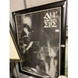 A LARGE FRAMED PROMOTION POSTER FOR POP GROUP 'ALL ABOUT EVE'