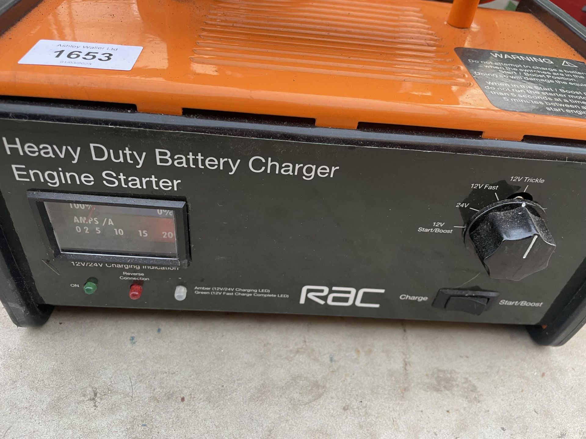 AN RAC HEAVY DUTY BATTERY CHARGER - Image 2 of 2