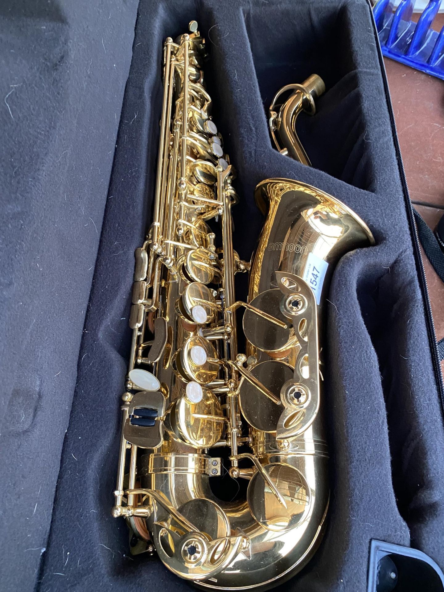 A BRASS CASED AMMOON SAXAPHONE - Bild 3 aus 7