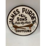 A CAST JAMES PURDEY AND SONS SHOTGUNS SIGN