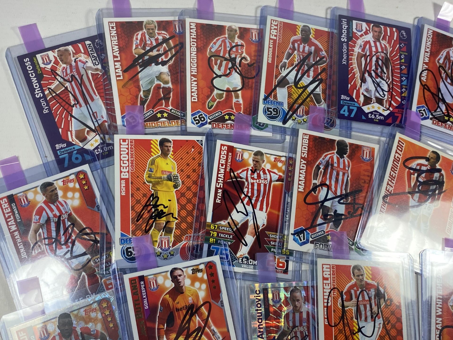 A COLLECTION OF SIGNED STOKE CITY MATCH ATTAX FOOTBALL TRADING CARDS - APPROX 25 - Image 2 of 5