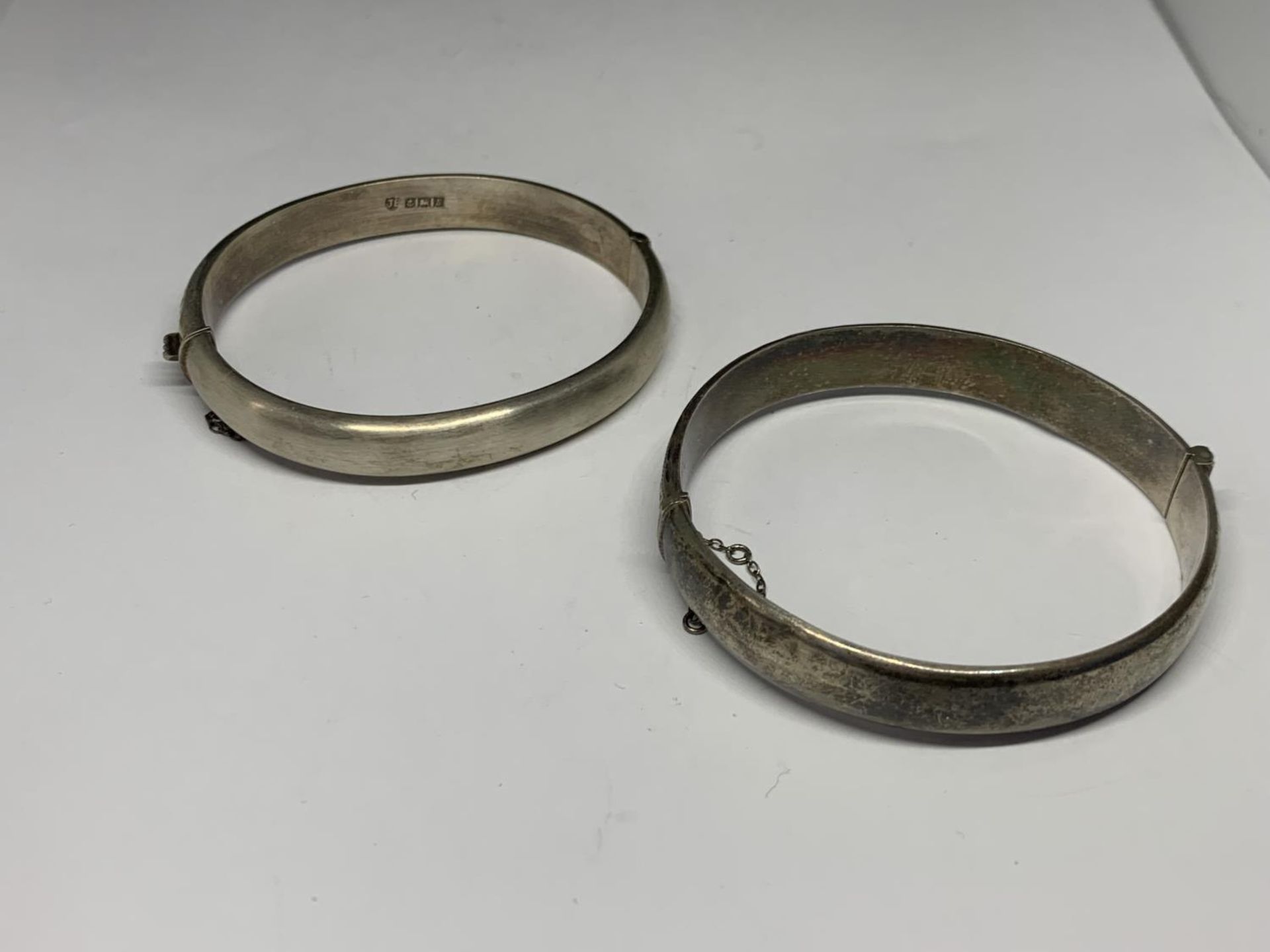 TWO MARKED SILVER BANGLES - Image 3 of 3