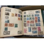 A COLLECTION OF VINTAGE BRITISH AND WORLD STAMPS TO INCLUDE TWO ALBUMS