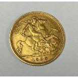 AN EDWARD VII 1905 GOLD HALF SOVEREIGN