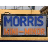 A MORRIS MINI-MINOR ILLUMINATED BOX SIGN, 22 X 44 X 10CM