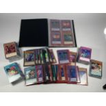 A LARGE COLLECTION OF YU-GI-OH CARDS TO INCLUDE A FOLDER OF ASSORTED CARDS ETC