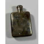 A SMALL HALLMARKED SILVER HIP FLASK, WEIGHT 48G