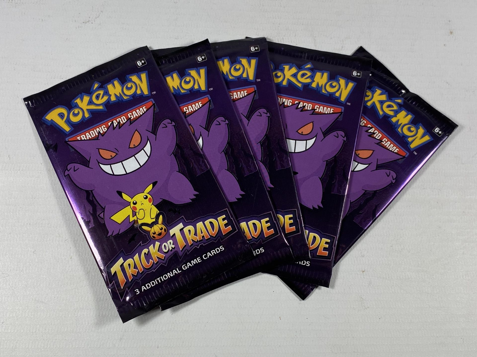 FIVE US EXCLUSIVE POKEMON HALLOWEEN TRICK OR TRADE BOOSTER PACKS