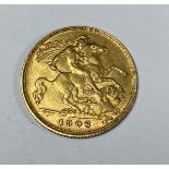 AN EDWARD VII 1906 GOLD HALF SOVEREIGN