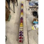 A LENGTH OF 240V MULTI COLOURED FAIRGROUND LIGHTS (L:250CM)