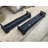 TWO BLACK PAINTED FIRE FENDERS
