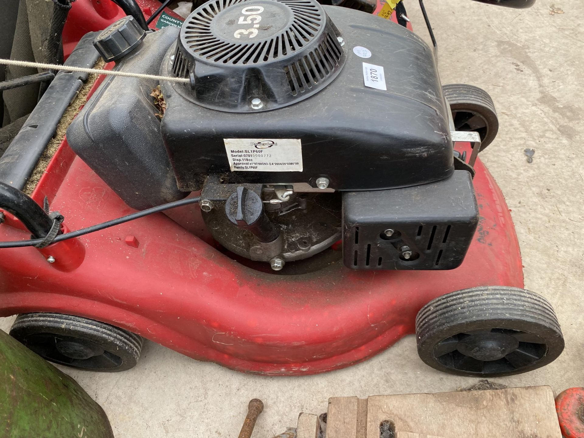 A POWER DEVIL PETROL ENGINE LAWN MOWER WITH GRASS BOX - Image 2 of 2