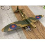 A LARGE MODEL OF A SPITFIRE PLANE LENGTH 103CM