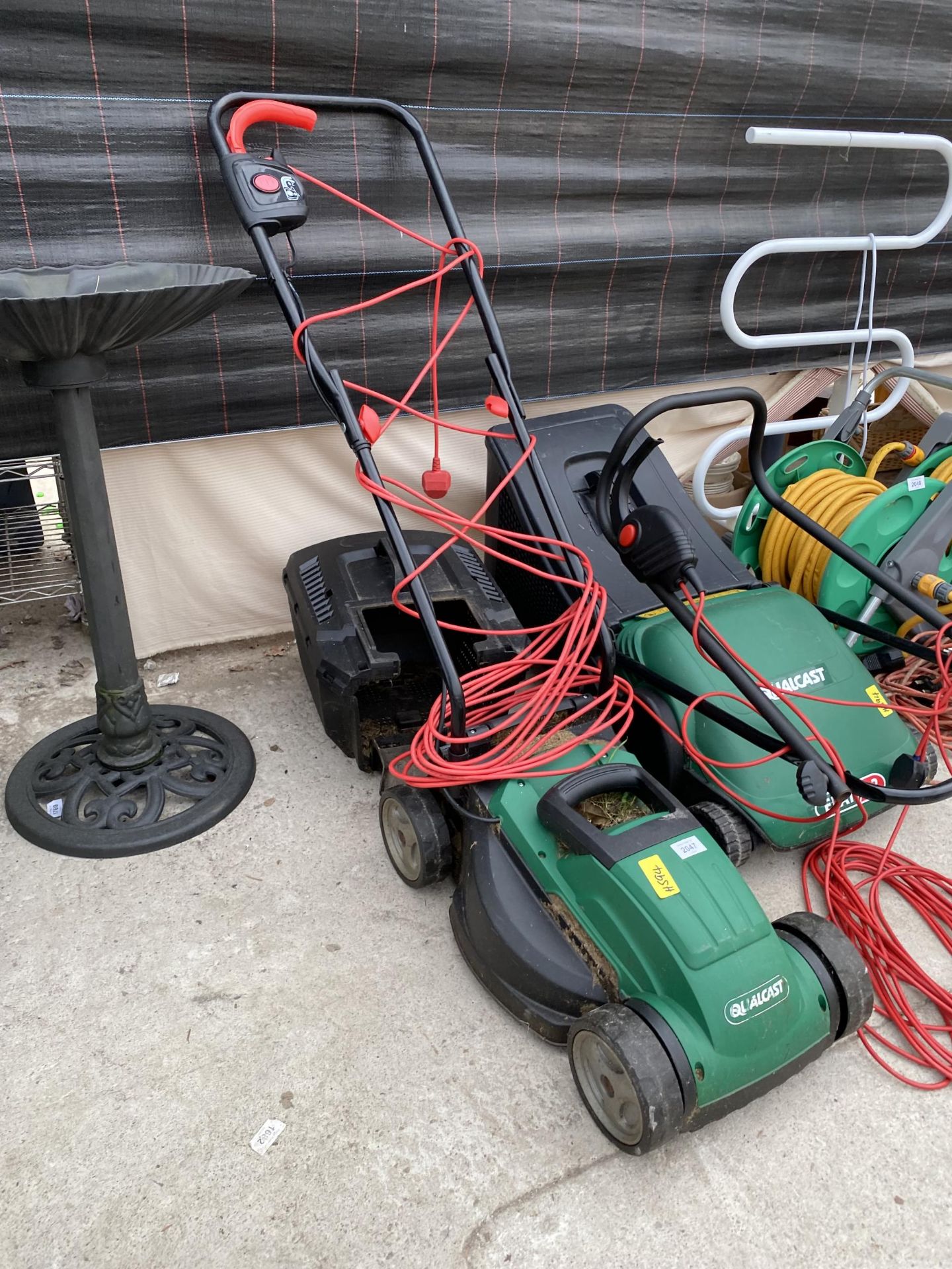 TWO QUALCAST ELECTRIC LAWN MOWERS