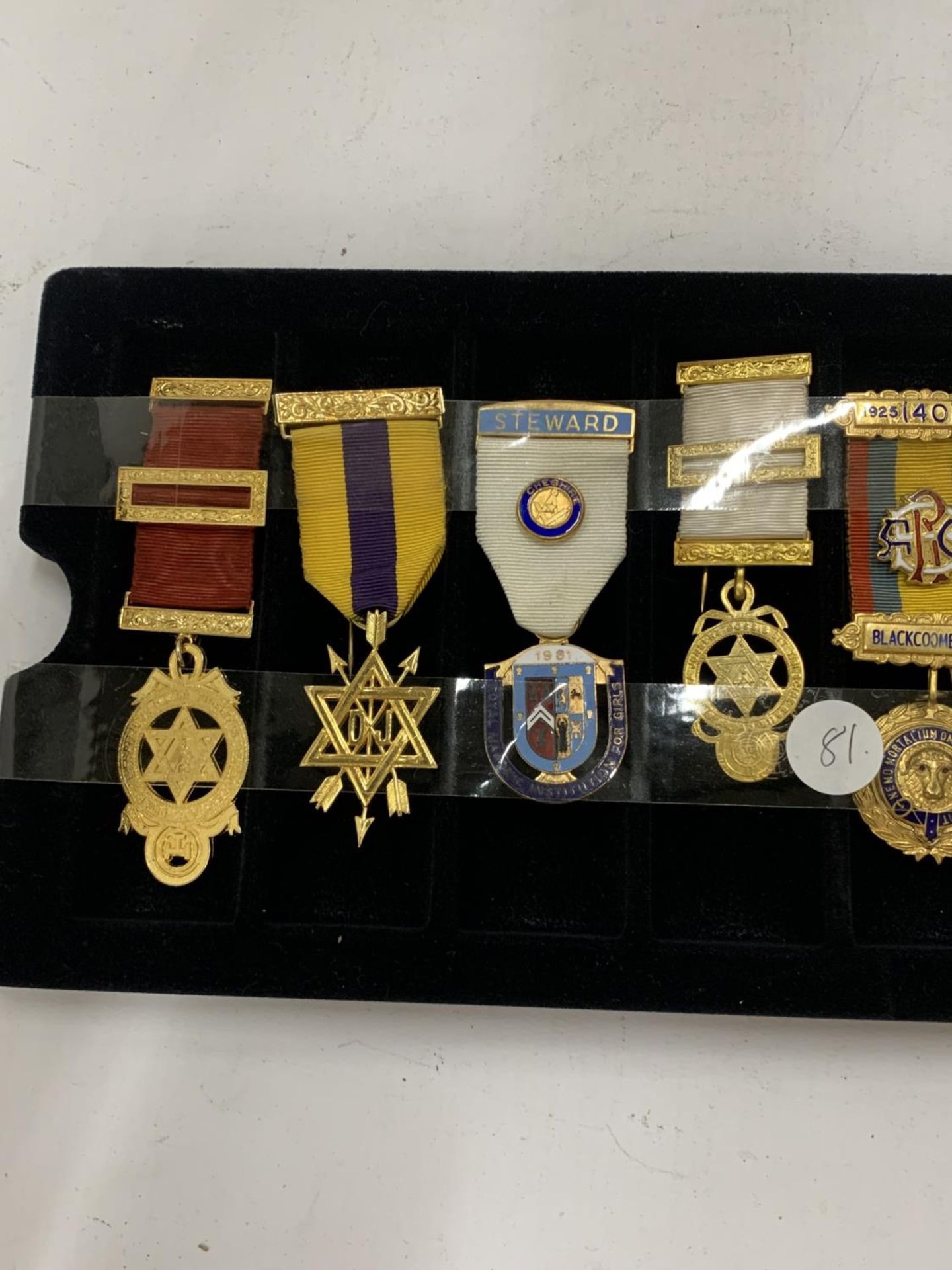 A COLLECTION OF MASONIC MEDALS - 8 IN TOTAL - Bild 4 aus 6