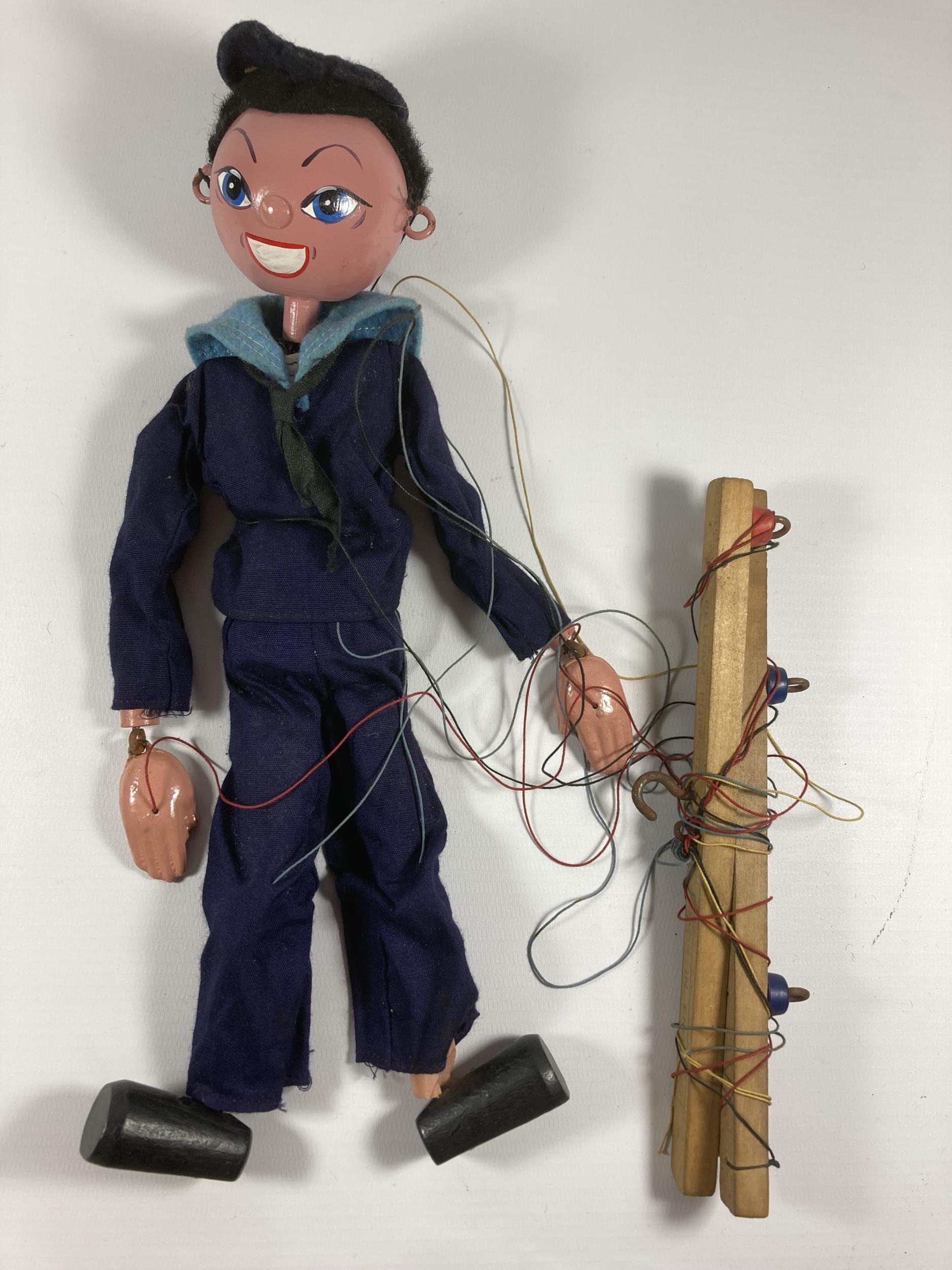 A VINTAGE PELHAM PUPPET - SAILOR IN ORIGINAL BOX