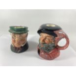 TWO ROYAL DOULTON MINIATURE ITEMS TO INCLUDE A TOBY JUG AND A WHISKY DECANTER