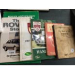 A QUANTITY OF ROVER CAR BOOKS