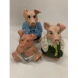 THREE WADE NAT WEST PIG MONEY BANKS - 1 A/F