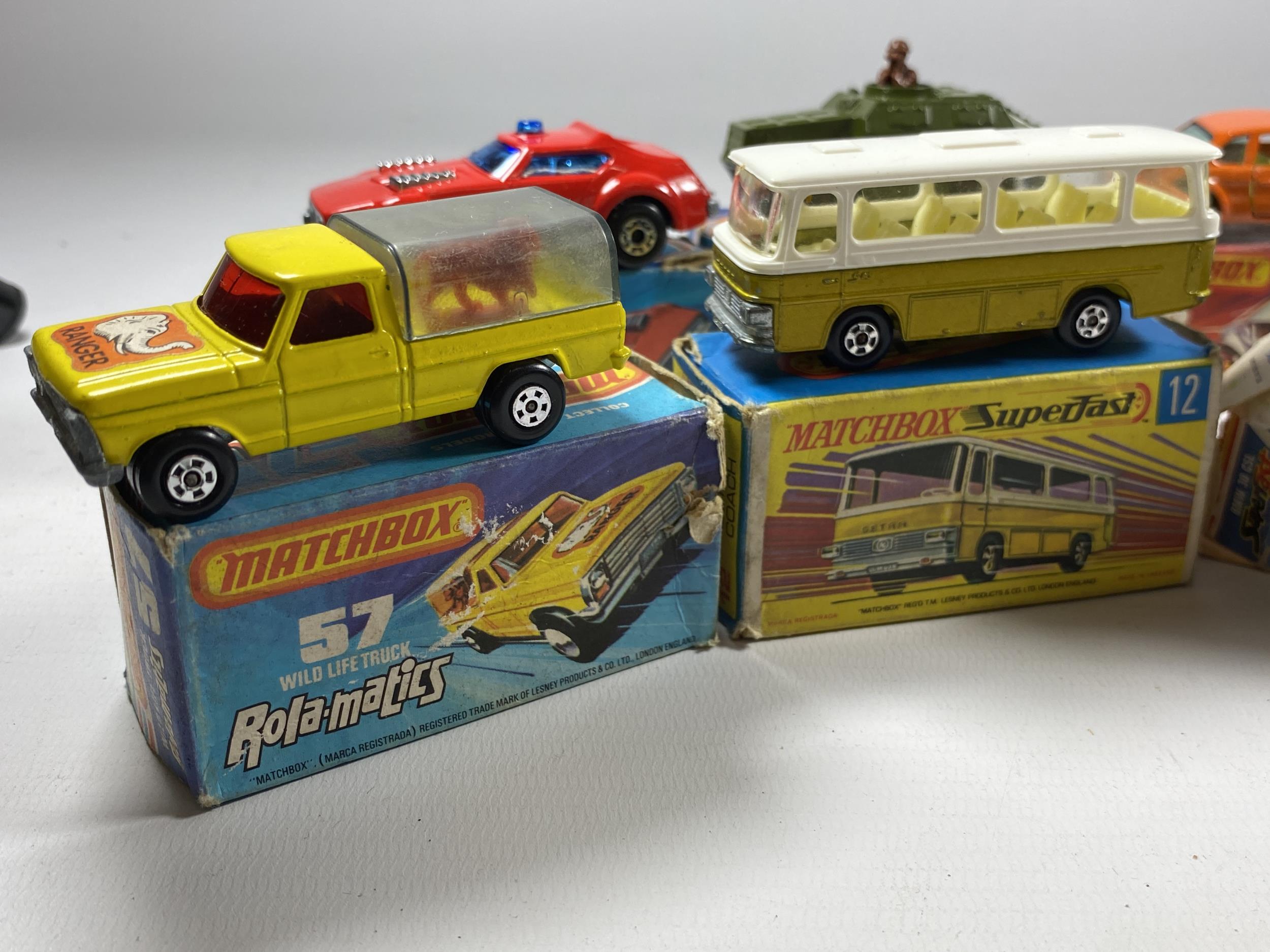 A GROUP OF SEVEN BOXED MATCHBOX DIECAST MODELS TO INCLUDE ROLAMATIS & SUPERFAST EXAMPLES - Image 4 of 5