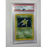 A PSA 1999 SCYTHER 10/64 JUNGLE HOLO POKEMON CARD - GRADED 7