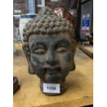 A RECONSTITUTED STONE BUDDHA HEAD