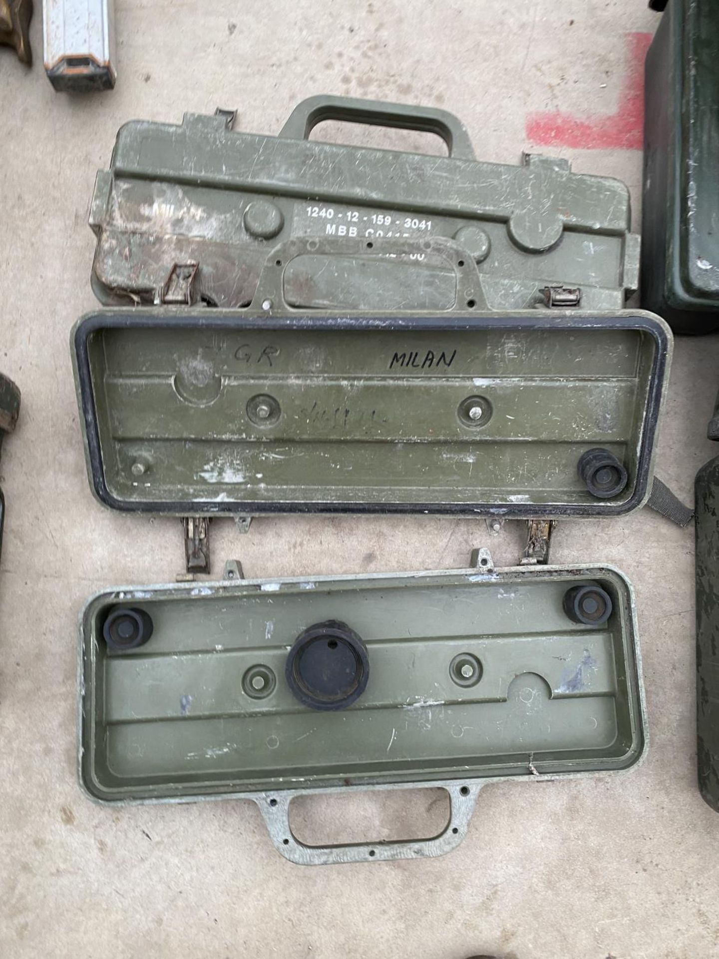 TWO VINTAGE MILITARY STORAGE CASES - Image 2 of 2