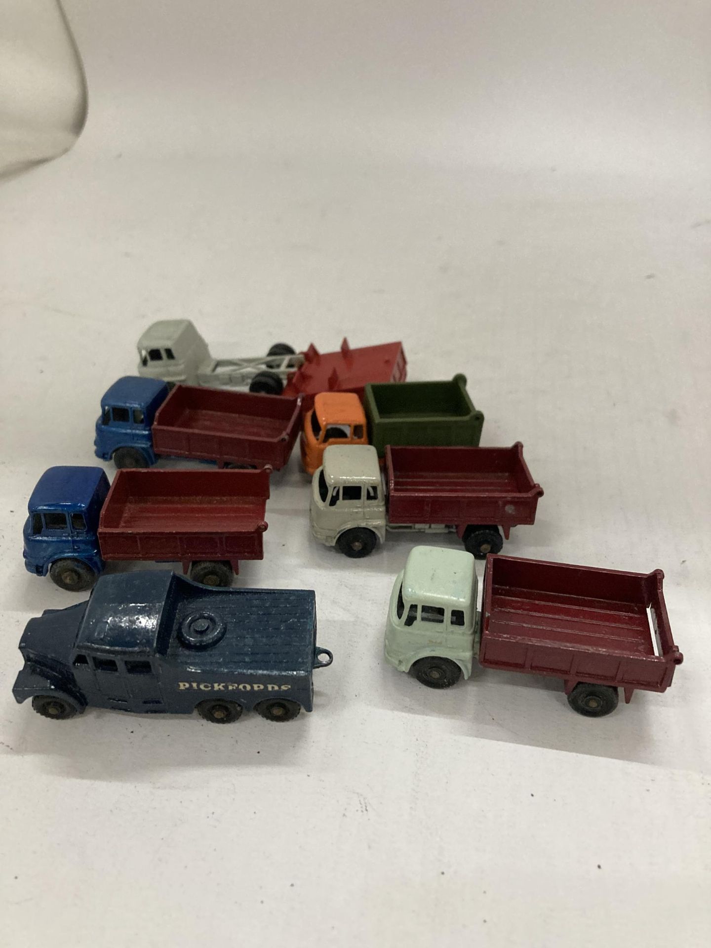 SEVEN UNBOXED LESNEY MATCHBOX LORRY MODELS