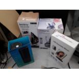 AN ASSORTMENT OF ITEMS TO INCLUDE AN ECHO SPEAKER AND A FOOD PROCESSOR ETC