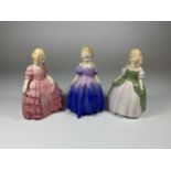 THREE SMALL ROYAL DOULTON FIGURES - ROSE, PENNY & MARIE