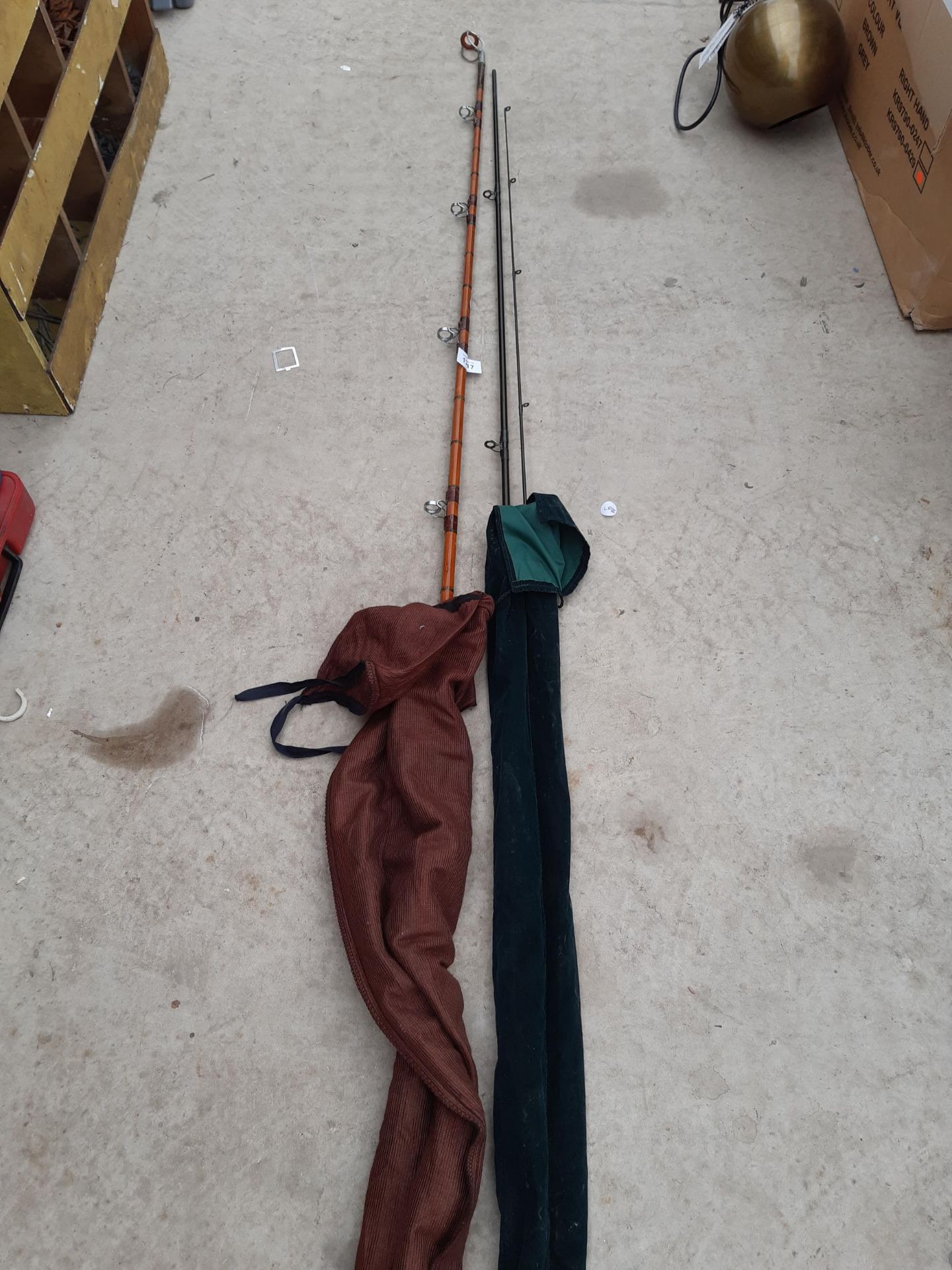 TWO VINTAGE FISHING RODS