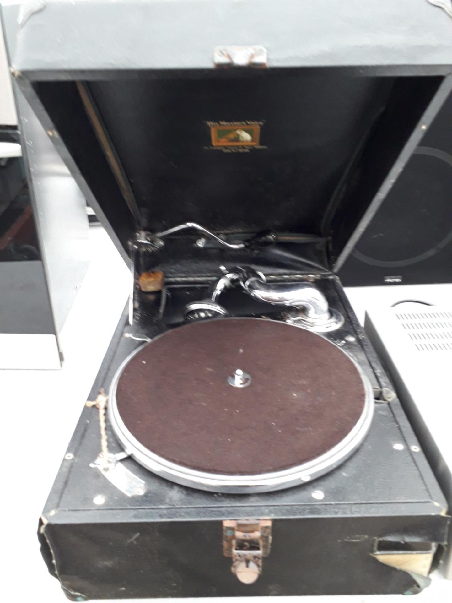 A VINTAGE PORTABLE RECORD PLAYER AND A TEAC CD PLAYER - Image 2 of 3