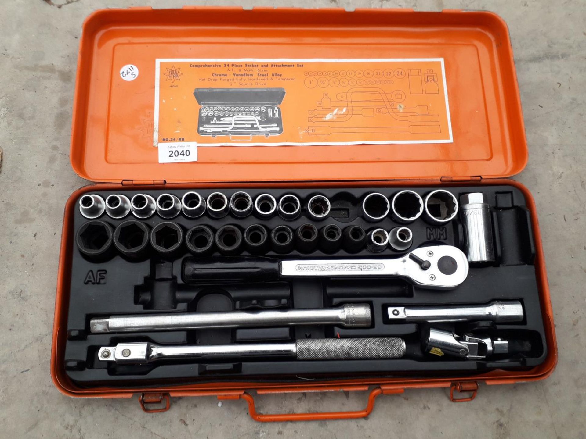 A THIRTY FOUR PIECE SOCKET SET