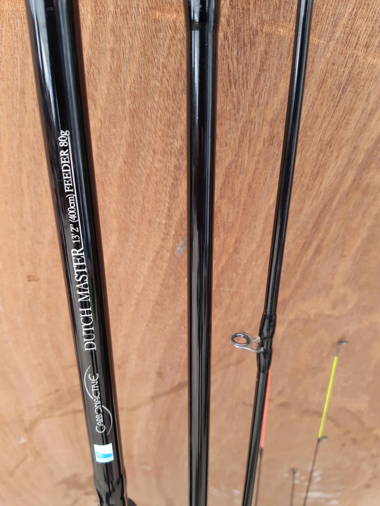 A PRESTON INNOVATION CARBON ACTIDE FISHING ROD, A DUTCHMASTER 13FT 2" FEEDER 80GMS AND THREE TIPS. - Image 5 of 8