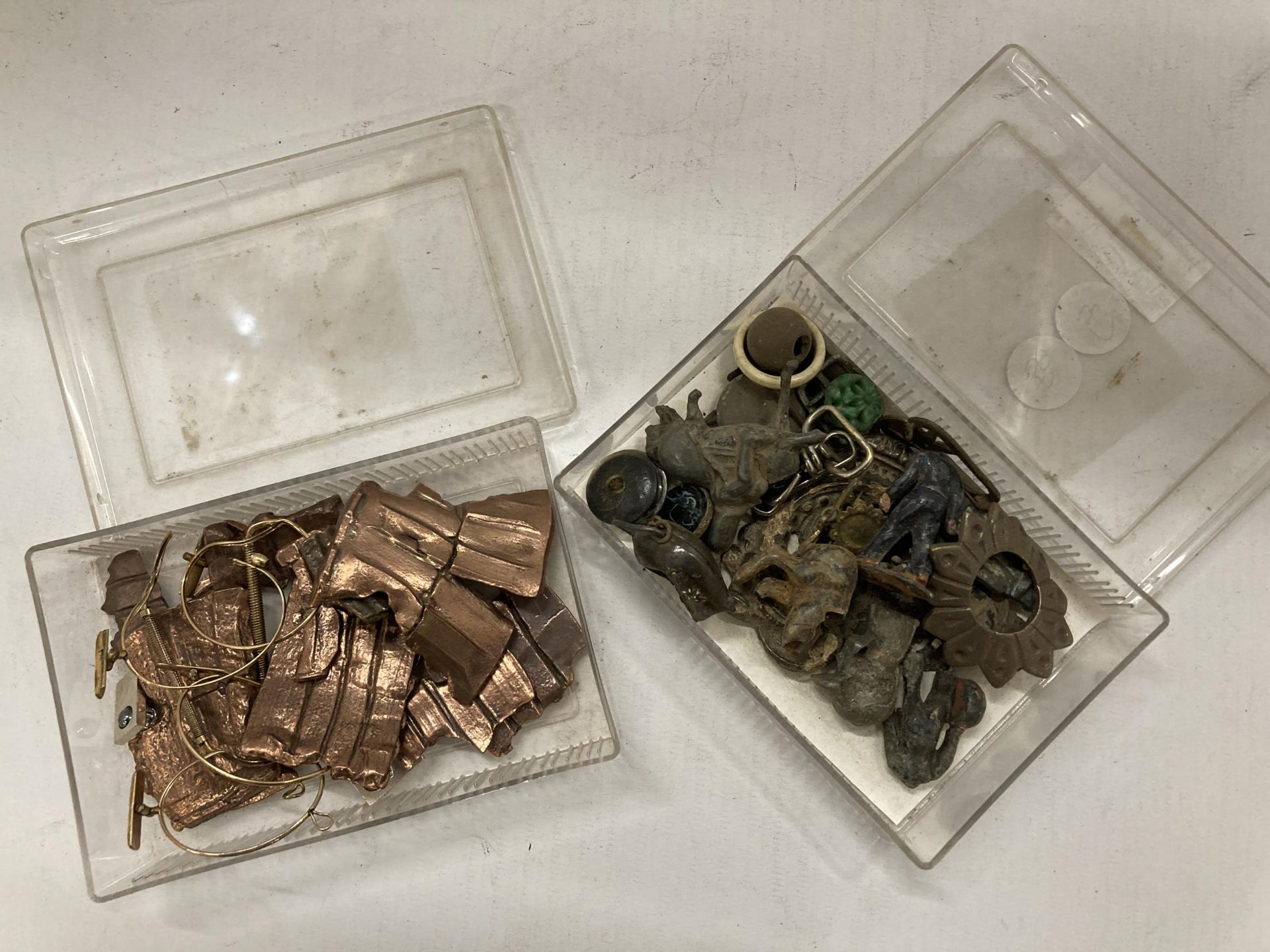 A QUANTITY OF METAL DETECTING FINDS, ETC