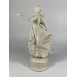 A WEDGWOOD 'DANCING HOURS' LIMITED EDITION FIGURE OF A DANCING LADY HEIGHT 25CM