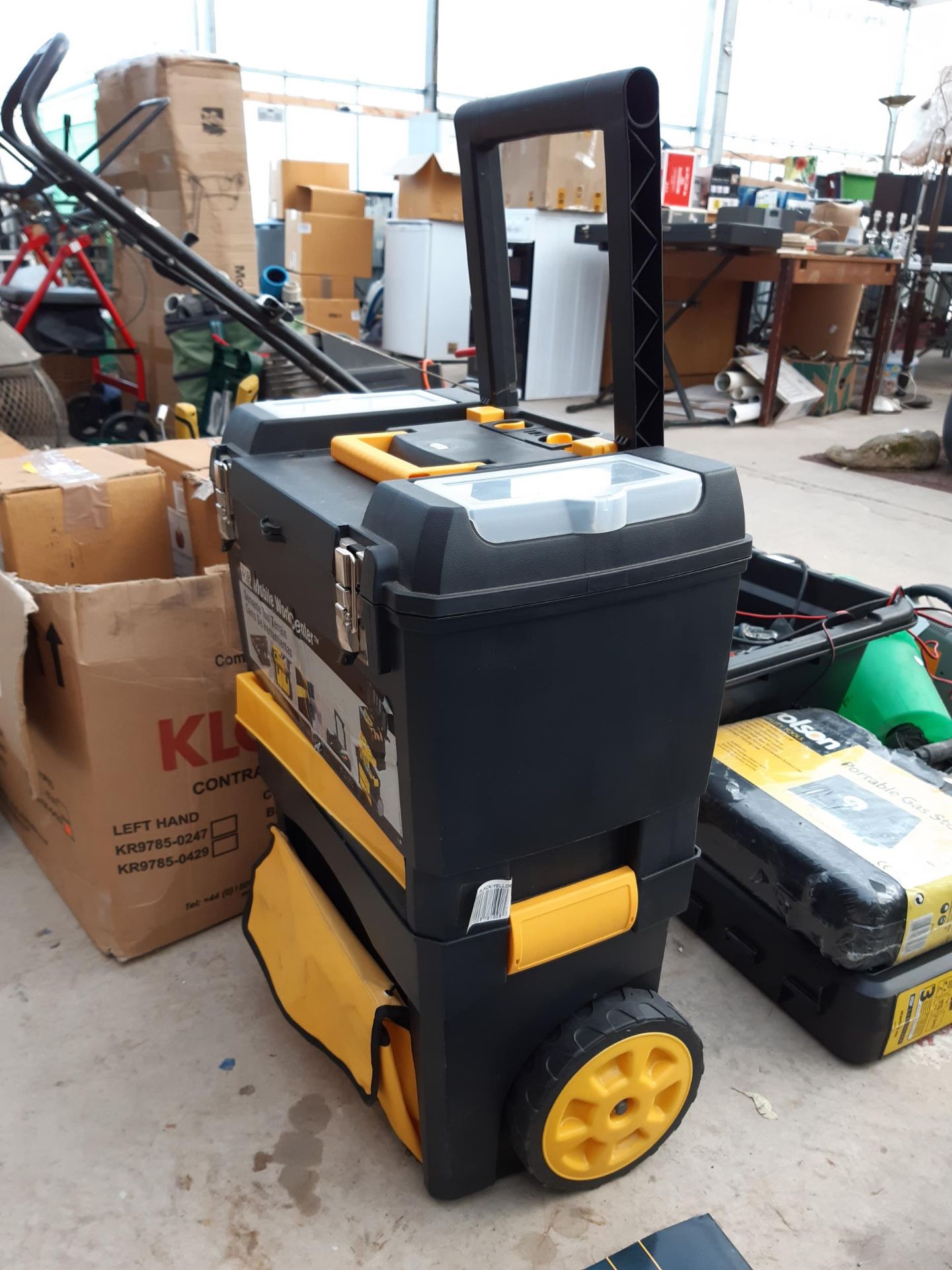 A PLASTIC MOBILE WORK CENTRE TOOL TROLLEY - Image 2 of 2