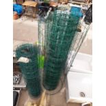 TWO PART ROLLS OF GREEN MESH FENCING WIRE